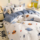 Boxtoday Cute Cartoon Duvet Cover Set No Filler Flat Sheet Pillowcases Girls Boys Twin Full Queen Size Dormitory Home Soft Bedding Set