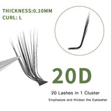 Boxtoday  20D L Curl Cluster Eyelash Extensions Natural Soft Individual Lashes Makeup Tools Cilias Volume Premade Fans