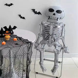 Boxtoday Halloween Decorations Pumpkin Witch Ghost Skeleton Aluminum Film Balloon Banner For Halloween Party Home Decoration Supplies