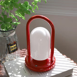 Boxtoday Retro Portable Rechargeable Desk Lamp, Bedroom Night Light, Red Wireless Touch Dimming, Outdoor Camping Portable Light