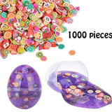 Boxtoday 1000Pcs Polymer Clay Resin Fruit Slice for Epoxy Silicone Mold DIY Craft Jewelry Cellphone Decoration Accessory Making Supplies