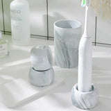 Boxtoday Home Supplies Toothbrush Base Marbled Ceramic Electric Toothbrush Holder Simple Toothbrush Holder Bathroom Accessories 2024