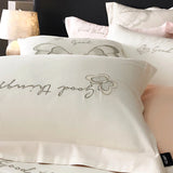 Boxtoday Long staple cotton bed linen Embroidered Comforter bedding set stitch bed cover set quilt duvet cover bed sheets set Pillow case