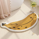 Boxtoday Cartoon Banana Bathroom Rug Plush Carpet Bath Mat Anti-Slip Area Rugs for Bedroom Arc Floor Mats Room Decorative Carpets