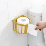 Boxtoday Bathroom Kitchen Tissue Box Punch-Free Toilet Paper Shelf Wall-Mounted Sticky Paper Storage Box Roll Paper Holder Toilet Storage