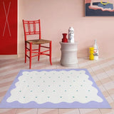 Boxtoday Cute Living Room Decorative Carpets Minimalist Bedroom Bedside Carpet Spotted Girl Room Rug Comfortable Soft Balcony Rugs Tapete