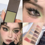 Boxtoday Two-color Eyeshadow Palette Lasting Easy To Color Matte Red Black Eye Shadow Fashion Korean Shiny Eyes Makeup Pigments Cosmetics