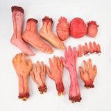 Boxtoday 1Pcs Halloween Horror Props Scary Fake Hand Finger Leg Foot Brain Heart Bloody Hand Haunted House Halloween Party Decor Supplies