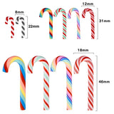 Boxtoday Kawaii Christmas Candy Cane Resin Cabochons For Xmas Tree Hanging Ornaments Scrapbooking Crafts Making Phone Deco DIY Accessorie