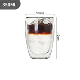 Boxtoday 350ml Double Wall Glass Cup Transparent Handmade Heat Resistant Tea Drink Cup MINI Whisky Cup 100 centigrade Espresso Coffee Cup