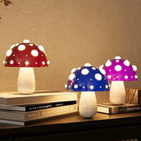 Boxtoday Fly Amanita Mushroom Lamp with Dual Color LED G9 Bulb USB Rechargeable Fly Agaric Desk Light for Livingroom Bedside Study Hotel