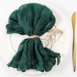 Boxtoday 6PC Sage Green Gauze Cheesecloth Napkin Table placemat Setting Dining Wedding Party Banquet Christmas Banquets Arches Cake Decor