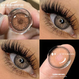 Boxtoday 2pcs Natural Colored Contact Lens for Eyes Gray Pupils Lens Blue Eye Contacts Yearly Beauty Makeup Green Eye Contacts