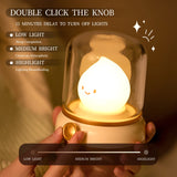 Boxtoday Mini Desktop LED Cute Night Lamp Creative USB Rechargeable Portable Cartoon Table Lamp For Coffee Bar Home Decor Hotel Bedroom