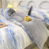 Boxtoday 2024 Satin Bedding Set Rayon Duvet Cover Set Single Double Queen King Size Bedding Kit designer Summer Ice Satin Bed Linen Set