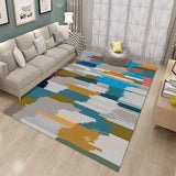 Boxtoday Nordic Style Living Room Carpet Indoor Gilt Abstract Square Floor Mat Printed Sofa Coffee Table Rug Home Decoration Washable Mat