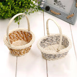 Boxtoday Weaving Baskets Plastic Rattan Portable High-quality Multi-functional Home Decor Home Storage Flower Basket Woven Design