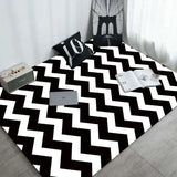 Boxtoday Zebra Printed Carpet Black and White Simplicity Living Room Bedroom Rug Home Decoration Coffee Table Mats Bathroom Non-slip Mat