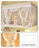 Boxtoday French lace Dormitory Mosquito Net Bed Tent Canopy Square Mosquito Net Blackout curtain window