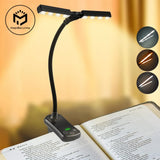 Boxtoday 14 LED Clip On Book Light 3 Colors 8 Brightness Usb Rechargeable Night Light Portable Reading Light Book Lamp Mini Desk Lamp