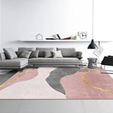 Boxtoday Nordic Light Luxury Living Room Carpet Geometric Abstract Rug Non-slip and Dirt-resistant Entrance Mat Modern Home Bedroom Rugs