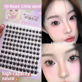 Boxtoday DIY Clusters Eyelash Extension Mix Dovetail Individual Lashes Volume False Eyelashes Natural Segmented Eyelash Bundles Makeup