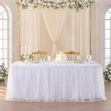 Boxtoday 6/9/14FT Table Skirts Birthday Tulle Table Skirting Wedding Party Tutu Tulle Table Skirt Baby Shower Wedding Party Home Decor