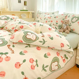 Boxtoday Fresh Botanical Floral Bedding Set for Kids and Adults, Leaves, Flower Duvet Cover, Pillowcases, Soft Washed Cotton, Home Textil