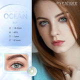 Boxtoday Natural Colored Contact Lenses 1Pair Ocean Blue Lenses Beautiful Pupil Yearly Makeup Lens Brown Eyes Contacts Lenses