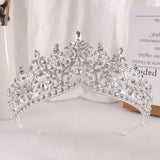 Boxtoday Baroque Pink Crystal Beads Tiara Crown Headwear For Women Girls Wedding Party Princess Bridal Queen Hair Accessories