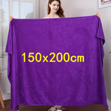 Boxtoday high quality thicken Microfiber bath towel, super large, soft high absorption and quick-drying,  no fading, multi-functional use