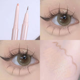 Boxtoday Double Ended Lying Silkworm Pencil Highlighter Makeup Pen enlarge eyes Under Eye Highlighter Makeup Stick Slim & soft  tip