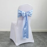 Boxtoday 10/50pcs Satin Chair Bow Sashes Wholesale Wedding Chair Knot Ribbon Ties For Party Event Hotel Banquet Supplies Home Decorations