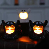 Boxtoday 2024 New Halloween Ghost Lamp With LED Flameless Candles Decorative Halloween Party Ghosts Horror Atmosphere Props Decoration