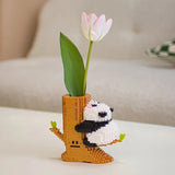 Boxtoday Big Panda Small Building Blocks, Educational Assembled Toys, Office Pen Holder Ornaments, DIY Gifts