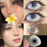 Boxtoday  NEW Korean Style Colored Eye Contacts  with Degree Myopia Green y2k Color Lenses Cosmetics Blue Big Eyes Lens Brown Pupils