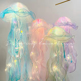 Boxtoday 22*55cm Colorful Jellyfish lantern Ocean Animals Happy Under The Sea Theme Birthday Party Decor Jellyfish lantern Photo Props