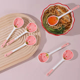 Boxtoday 1Pc Cute Strawberry Ceramic Soup Spoon Ice Cream Hand Painted Coffee Dessert Long Handle Spoon Kitchen Tableware Accessories