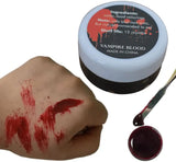 Boxtoday Halloween Fake Blood Cos Ultra-realistic Simulation Human Vampire Human Teeth Hematopoietic Props Vomiting Edible Party Make Up