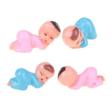 Boxtoday 60/100pcs Pink Blue Plastic Babies Baby Shower Mini Infants Figurines Ice Cube Game Gender Reveal Party Favors Decorations