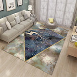 Boxtoday Nordic Style Living Room Carpet Indoor Gilt Abstract Square Floor Mat Printed Sofa Coffee Table Rug Home Decoration Washable Mat