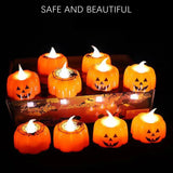 Boxtoday 1PC Halloween Pumpkin Lights LED Electronic Candle Lights Halloween Horror Props Home Bar Haunted House Decoration Props