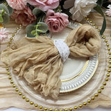 Boxtoday 6PC Sage Green Gauze Cheesecloth Napkin Table placemat Setting Dining Wedding Party Banquet Christmas Banquets Arches Cake Decor