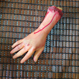 Boxtoday Bloody Fake Broken Severed Human Hands Arm Scary Cut Off Bloody Hand Legs Life Size Halloween Prop Haunted DIY Party Decoration