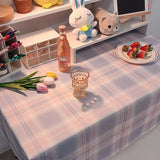 Boxtoday Ins Korean Plaid Tablecloth Jacquard Fabric Desk Table Cloth Mat Background Cloth Home Decoration Nordic Modern Table Livingroom