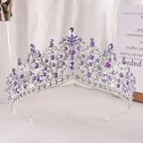 Boxtoday Baroque Pink Crystal Beads Tiara Crown Headwear For Women Girls Wedding Party Princess Bridal Queen Hair Accessories