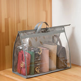 Boxtoday 1pc Dust-Proof Transparent Storage Bag Organizer Hanging Handbag Cover with Zipper High Capacity Bags