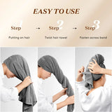 Boxtoday Quick Drying Microfiber Towels Headband With Elastic Band Microfiber Towel for Hair Super Absorbent Turban Bathrobe Home Textile