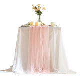 Boxtoday Wedding Pink Pearl Mesh Table Runner 10FT Sheer Voile Dining Table Decoration For Romantic Wedding Engagement Anniversary Party