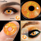 Boxtoday Halloween Colorful Contact Lenses For Eyes 2pcs Anime Cosplay Eye Colored Lenses Yearly Beautiful Pupil Contact Lenses